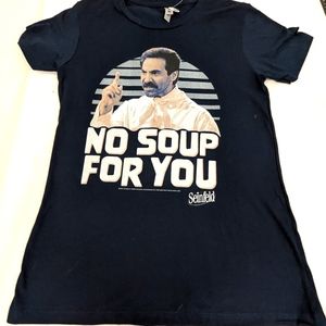 Seinfeld Vintage Men's Black T-shirt No Soup For You Humorous Large